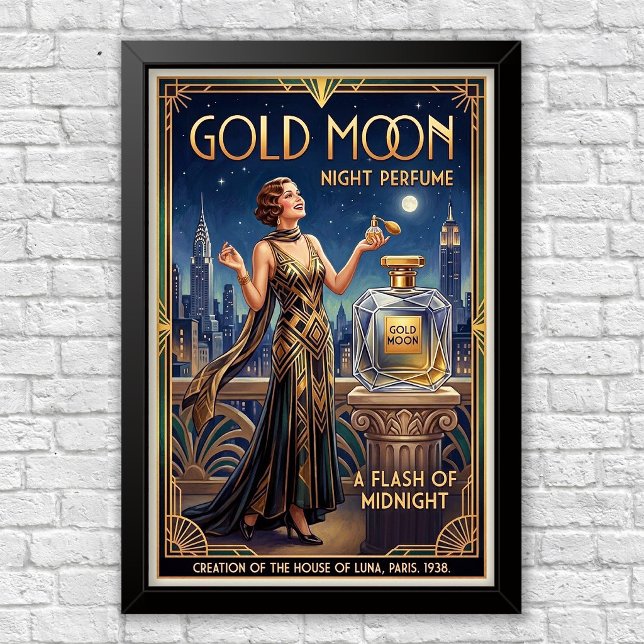 Vintage-Art-Déco-Werbeplakat für Parfüm Poster (Von Creator hochgeladen)