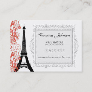 Vintage Art-Eiffel-Turm-Paris-Geschäfts-Karte Visitenkarte