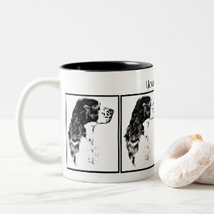 Vintage Art English Springer Spaniel Zweifarbige Tasse