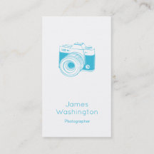 Vintage Art-Fotografie-Geschäfts-Karte - Blau