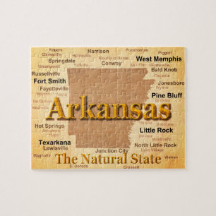 Vintage Art-Karte Arkansas Puzzle