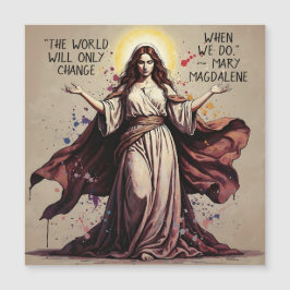 Vintage Art Maria Magdalena Zitat Magnetkarte