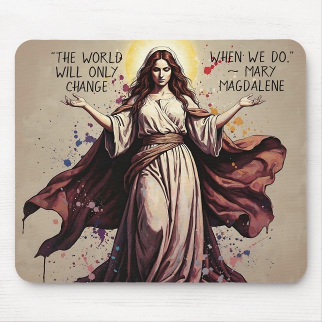 Vintage Art Maria Magdalena Zitat  Mousepad (Vorne)