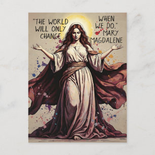 Vintage Art Maria Magdalena Zitat  Postkarte