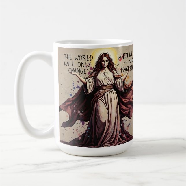 Vintage Art Mary Magdalene Quote  Kaffeetasse (Links)