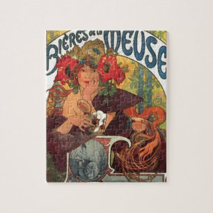 Vintage Art Nouveau Alphonse Mucha Puzzle