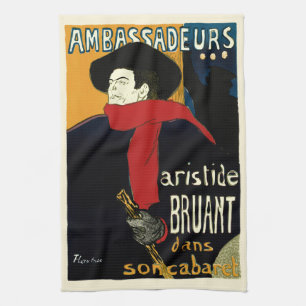 Vintage Art Nouveau Ambassadeurs, Toulouse Lautrec Geschirrtuch