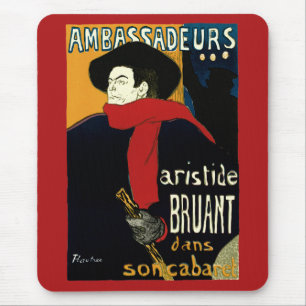 Vintage Art Nouveau Ambassadeurs, Toulouse Lautrec Mousepad