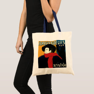 Vintage Art Nouveau Ambassadeurs, Toulouse Lautrec Tragetasche
