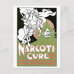 Vintage Art Nouveau Anti-Raucher-Werbung Postkarte