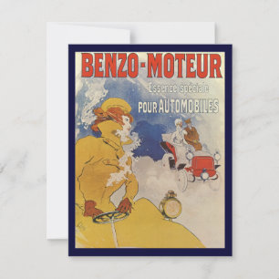 Vintage Art Nouveau, Benzo Moteur von Jules Cheret