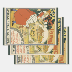 Vintage Art Nouveau, Bierbar Restaurant und Café Geschenkpapier Set