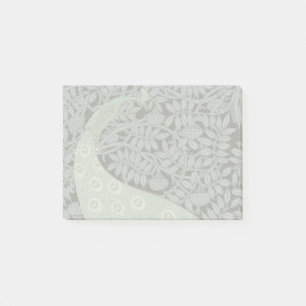 Vintage Art Nouveau Blaue Pfauen-Druck Verneuil Post-it Klebezettel