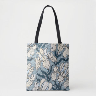 Vintage Art Nouveau, Blaue Schwertlilienblumen