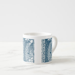 Vintage Art Nouveau Blauer Pfau Espressotasse