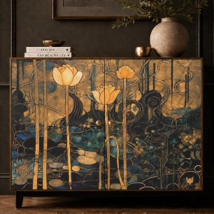Vintage-Art-Nouveau-Blumen-Seidenpapier Seidenpapier