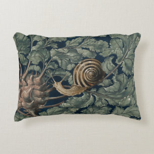 Vintage Art Nouveau Botanische Schnecke Antik Dekokissen