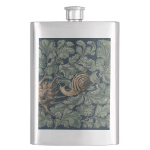 Vintage Art Nouveau Botanische Schnecke Antik Flachmann