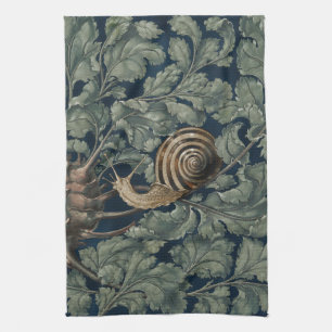 Vintage Art Nouveau Botanische Schnecke Antik Geschirrtuch
