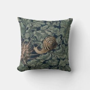 Vintage Art Nouveau Botanische Schnecke Antik Kissen