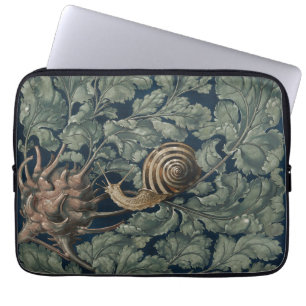 Vintage Art Nouveau Botanische Schnecke Antik Laptopschutzhülle