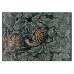 Vintage Art Nouveau Botanische Schnecke Antik Schneidebrett