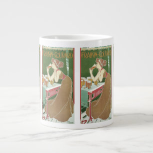 Vintage Art Nouveau Brasserie Fraikin-Courard Bier Jumbo-Tasse