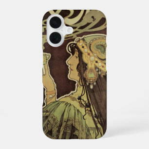 Vintage Art Nouveau Café Rajah, Frau mit Kaffee iPhone 16 Hülle