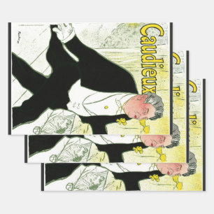 Vintage Art Nouveau, Caudieux von Toulouse Lautrec Geschenkpapier Set