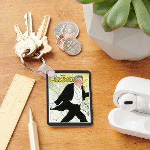 Vintage Art Nouveau, Caudieux von Toulouse Lautrec Schlüsselanhänger