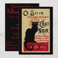 Vintage Art Nouveau, Ce Soir Chat Noir Schwarze Ka