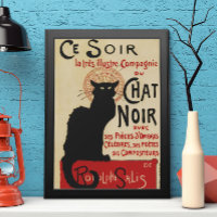 Vintage Art Nouveau, Ce Soir Chat Noir Schwarze Ka