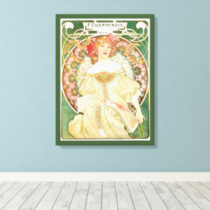 Vintage Art Nouveau, Champenois von Alphonse Mucha Leinwanddruck