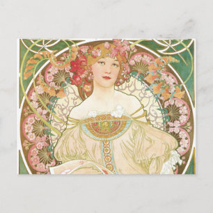 Vintage Art Nouveau, Champenois von Alphonse Mucha Postkarte