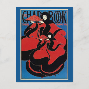 Vintage Art Nouveau Chap Book Erntedankfest Feiertagspostkarte
