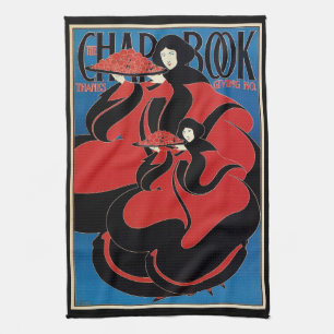 Vintage Art Nouveau Chap Book Erntedankfest Geschirrtuch
