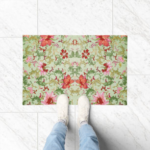 Vintage Art Nouveau Chinesische Blumenmuster Chino Fußmatte