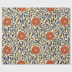 Vintage Art Nouveau Chinesisches Pfingstrosen-Blum Geschenkpapier