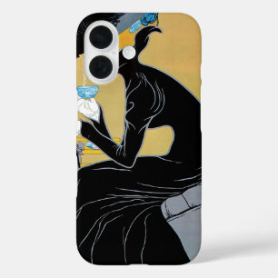 Vintage Art Nouveau, Dame trinkt Marco Polo Tee iPhone 16 Hülle