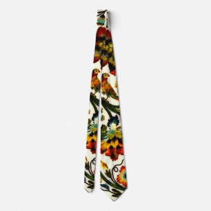 Vintage-Art-Nouveau-Distel-Zikaden-Muster Krawatte