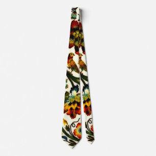 Vintage-Art-Nouveau-Distel-Zikaden-Muster Krawatte