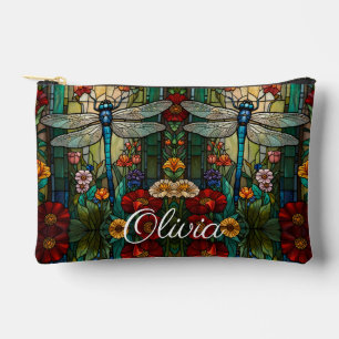 Vintage Art Nouveau Dragonfly boho Monogramm Zubehörtasche