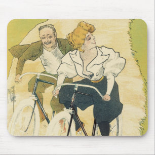 Vintage Art Nouveau, Fahrräder von Gladiator Cycle Mousepad