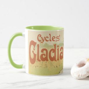 Vintage Art Nouveau, Fahrräder von Gladiator Cycle Tasse