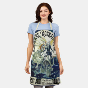 Vintage Art Nouveau Feen, Fahrrad Pierrot Mond Schürze