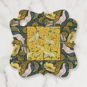 Vintage Art Nouveau Fisch Taube Muster Verneuil Geschenkanhänger