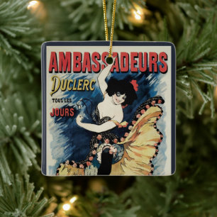 Vintage Art Nouveau Flamenco-Tänzerin, Ambassadeur Keramikornament