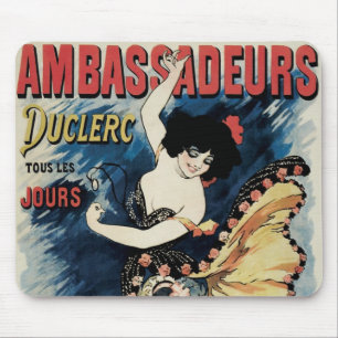 Vintage Art Nouveau Flamenco-Tänzerin, Ambassadeur Mousepad