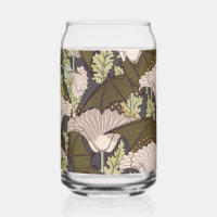 Vintage Art Nouveau Fledermaus und Mohn Blumenmust