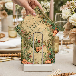 Vintage Art Nouveau Floral Baby Shower Serviette